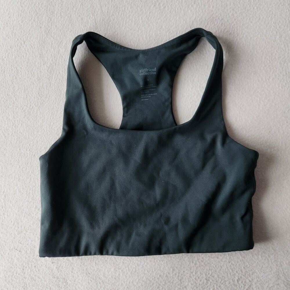 GIRLFRIEND COLLECTIVE Moss Paloma Racerback Longline Bra Women's Size S Support‎